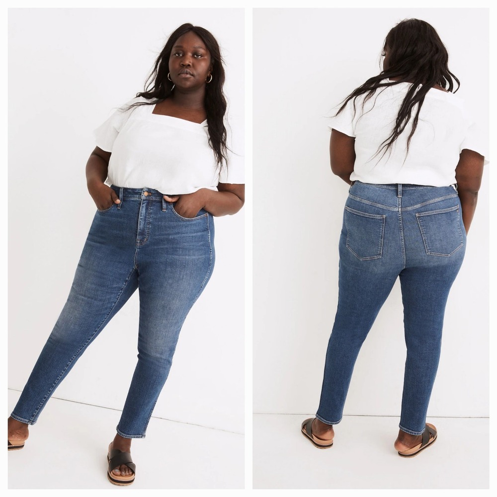 Madewell Curvy High-Rise Skinny Jeans Womens‎ Size Plus 18W Blue Tencel Denim